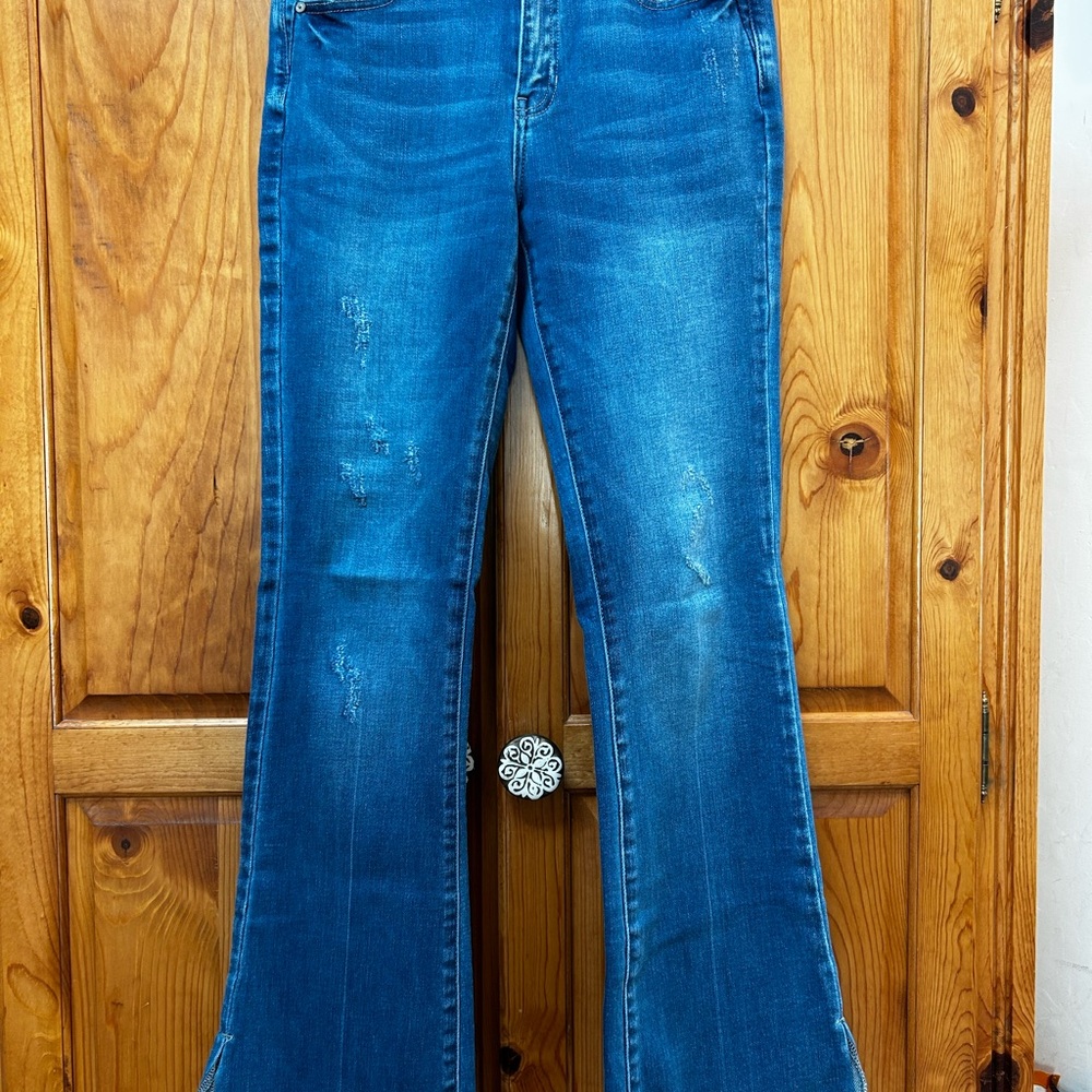KanCan Womens Blue Boot Cut Jeans
